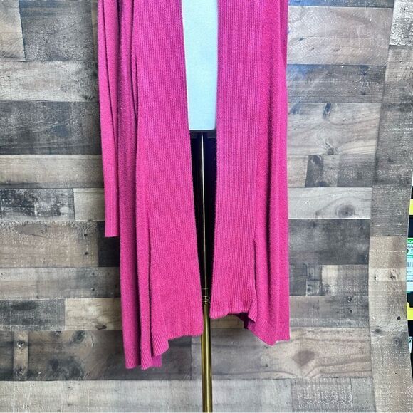 Eileen Fisher Long Sleeve Knit Open Cardigan Pink Size Medium - Picture 5 of 10